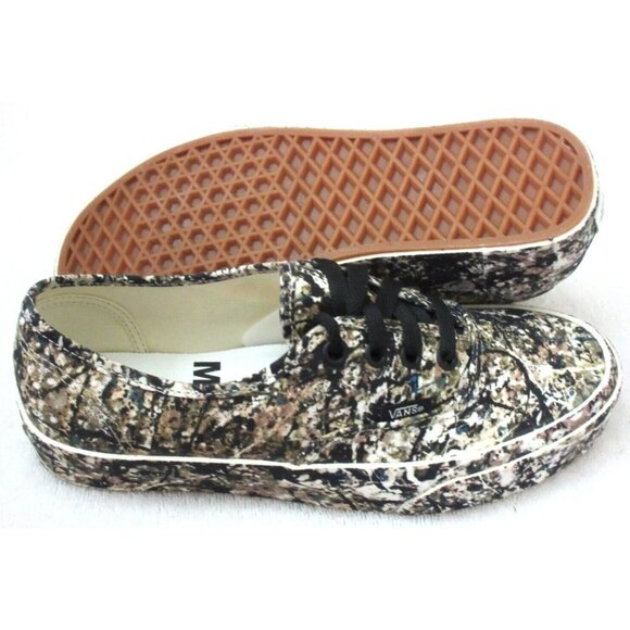 Vans x MoMA Women's Authentic Jackson Pollock Canvas Shoes Black Size 7 NIB - Picture 3 of 5